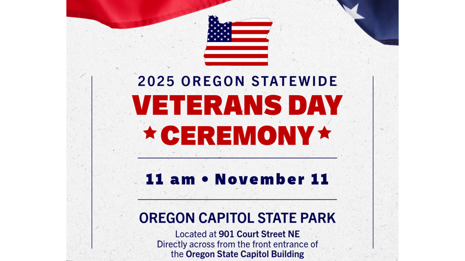 2025 Oregon Statewide Veterans Day Ceremony