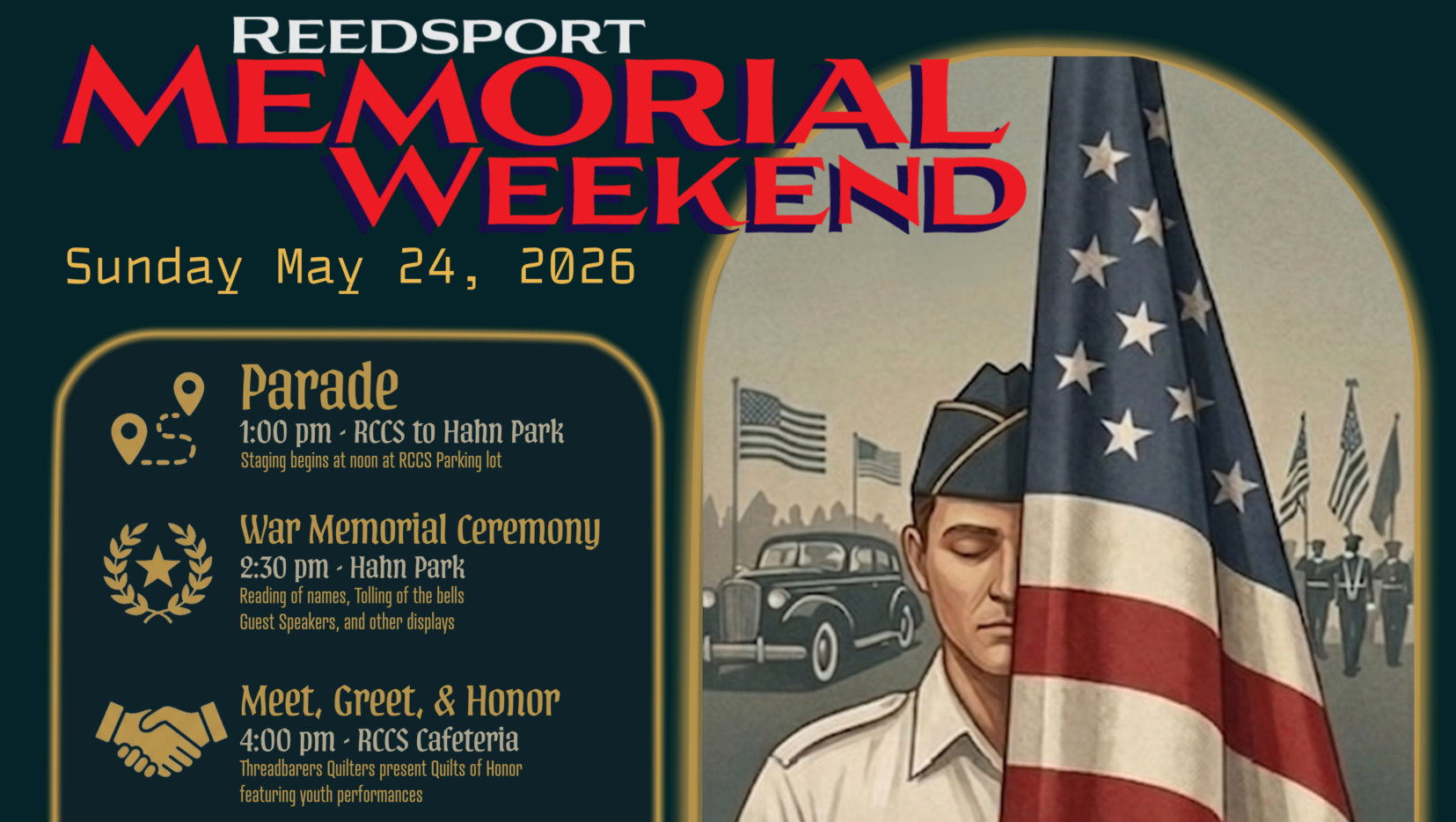 2026 Reedsport Memorial Parade Flyer