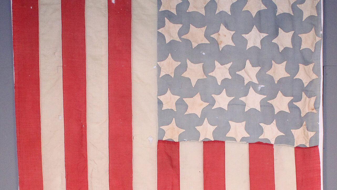 Photo of a historic American flag