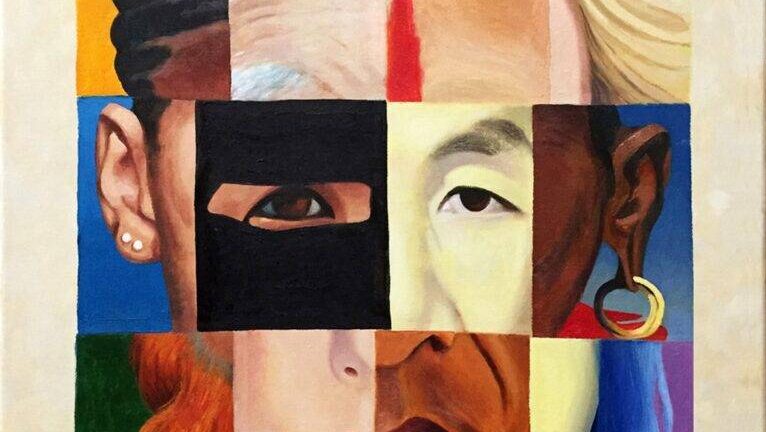 "ECHAD - One," by Alan Falk 2017 Oil on canvas